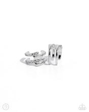 Load image into Gallery viewer, Paparazzi’s Glittery Glow Up - Silver earrings (cuff) ~ New Releases