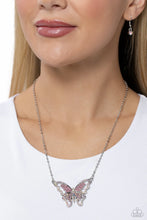 Load image into Gallery viewer, Paparazzi’s Weekend WINGS - Pink & Iridescent necklace ~ New Releases