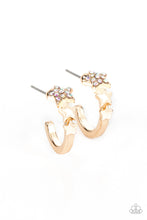 Load image into Gallery viewer, Paparazzi's Starfish Showpiece - Gold & Iridescent hoop earrings