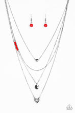 Load image into Gallery viewer, Paparazzi's Gypsy Heart - Red necklace