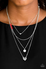 Load image into Gallery viewer, Paparazzi's Gypsy Heart - Red necklace