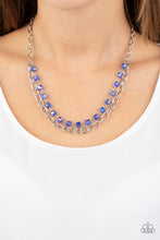 Load image into Gallery viewer, Paparazzi's Block Party Princes - Blue Iridescent necklace