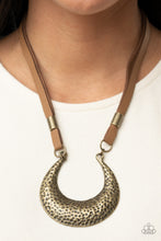 Load image into Gallery viewer, Paparazzi's Majorly Moonstruck - Brass necklace