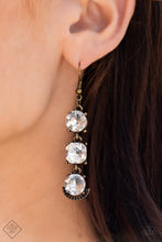 Load image into Gallery viewer, Paparazzi's Determined to Dazzle - Brass earrings