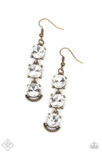 Load image into Gallery viewer, Paparazzi's Determined to Dazzle - Brass earrings