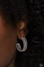 Load image into Gallery viewer, Paparazzi's Dotted Darling - Silver hoop earrings