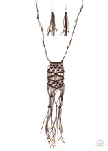 Load image into Gallery viewer, Paparazzi's Macrame Majesty - Brown Urban necklace