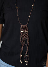 Load image into Gallery viewer, Paparazzi's Macrame Majesty - Brown Urban necklace