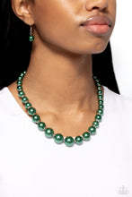 Load image into Gallery viewer, Paparazzi's Manhattan Mongul - Green Pearl Necklace
