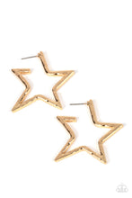 Load image into Gallery viewer, Paparazzi's All-Star Attitude - Gold hoop earrings
