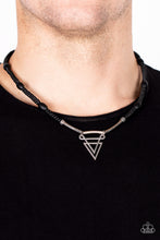 Load image into Gallery viewer, Paparazzi's Arrowed Admiral - Black Urban Men necklace
