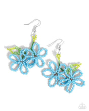 Load image into Gallery viewer, Paparazzi's Beaded Blooms - Blue earrings ~ New Releases
