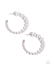 Load image into Gallery viewer, Paparazzi's Candidate Class - Gold &amp; Pearl hoop earrings ~ New Releases

