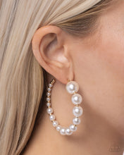 Load image into Gallery viewer, Paparazzi's Candidate Class - Gold &amp; Pearl hoop earrings ~ New Releases
