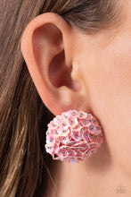 Load image into Gallery viewer, Paparazzi's Corsage Character - Pink Iridescent earrings
