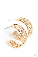 Load image into Gallery viewer, Paparazzi's Dotted Darling - Gold hoop earrings
