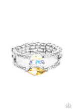 Load image into Gallery viewer, Paparazzi's Embraceable Elegance - Yellow &amp; Iridescent ring

