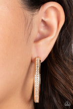 Load image into Gallery viewer, Paparazzi's Flash Freeze - Gold hoop earrings
