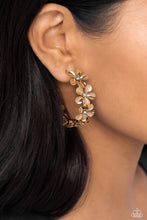 Load image into Gallery viewer, Paparazzi's Floral Flamenco - Gold hoop earrings ~ New Releases
