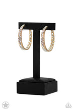 Load image into Gallery viewer, Paparazzi's GLITZY by Association - Gold hoop earrings (Blockbusters)
