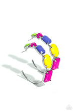 Load image into Gallery viewer, Paparazzi's Geometric Gamer - Pink Hoop earrings ~ New Releases
