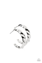 Load image into Gallery viewer, Paparazzi's Hoop It Up - Silver hoop earrings
