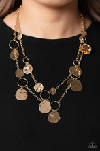 Load image into Gallery viewer, Paparazzi's Hammered Horizons - Gold necklace
