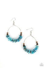 Load image into Gallery viewer, Paparazzi's Hawaiian Kiss - Blue hoop earrings
