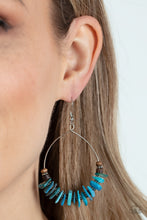 Load image into Gallery viewer, Paparazzi's Hawaiian Kiss - Blue hoop earrings
