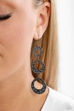 Load image into Gallery viewer, Paparazzi's High Society Stunner - Black earrings
