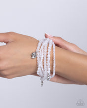 Load image into Gallery viewer, Paparazzi's Swirling Shopaholic - White bracelet
