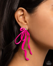 Load image into Gallery viewer, Paparazzi's Trendy Tapestry - Pink post earrings
