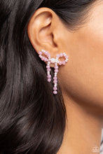 Load image into Gallery viewer, Paparazzi's The BOW Must Go On - Pink post earrings
