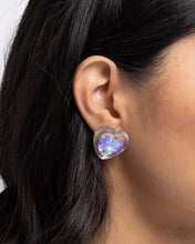 Load image into Gallery viewer, Paparazzi's Heart-Pounding Haute - Purple post earrings
