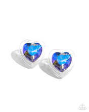 Load image into Gallery viewer, Paparazzi's Heart-Pounding Haute - Purple post earrings
