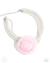 Load image into Gallery viewer, Paparazzi's Radiant Rosette - Pink &amp; Pearl necklace (Choker)
