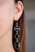 Load image into Gallery viewer, Paparazzi's The GLOW Must Go On! - Black earrings

