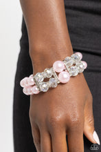 Load image into Gallery viewer, Paparazzi's Timelessly Tea Party - Pink Pearl &amp; Iridescent bracelet
