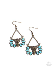 Load image into Gallery viewer, Paparazzi’s Western Whirlwind - Brass earrings ~ Coming Soon
