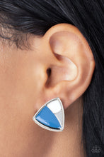 Load image into Gallery viewer, Paparazzi's Kaleidoscopic Collision - Blue post earrings
