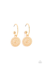 Load image into Gallery viewer, Paparazzi's Mandala Maiden - Gold hoop earrings

