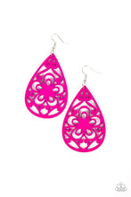 Load image into Gallery viewer, Paparazzi's Marine Eden - Pink Wood earrings
