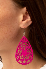 Load image into Gallery viewer, Paparazzi's Marine Eden - Pink Wood earrings
