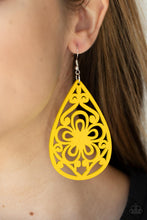 Load image into Gallery viewer, Paparazzi's Marine Eden - Yellow Wood earrings
