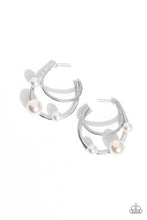 Load image into Gallery viewer, Paparazzi's Metro Pier - White Pearl hoop earrings ~ New Releases
