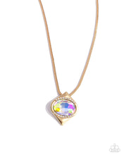 Load image into Gallery viewer, Paparazzi's Motivated Maverick - Gold &amp; Iridescent necklace ~ New Releases
