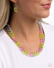 Load image into Gallery viewer, Paparazzi's Rainbow Ragtime - Green necklace ~ New Releases
