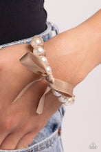 Load image into Gallery viewer, Paparazzi's Ribbon Rarity - Brown &amp; Pearl bracelet ~ New Releases
