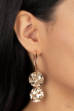 Load image into Gallery viewer, Paparazzi's Sending Shock Waves - Gold earrings
