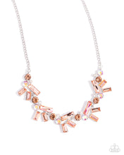 Load image into Gallery viewer, Paparazzi's Serene Statement - Orange &amp; Iridescent necklace ~ New Releases
